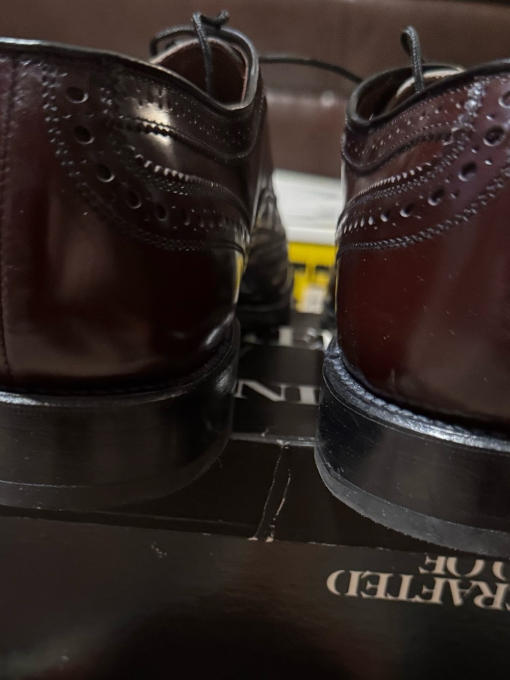 Allen Edmonds Burgundy Wingtip Oxfords - Picture 3 of 8